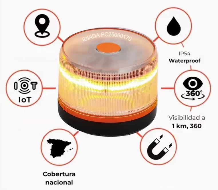 Luz de farol de emergência ,Baliza V16 aprobada DGT