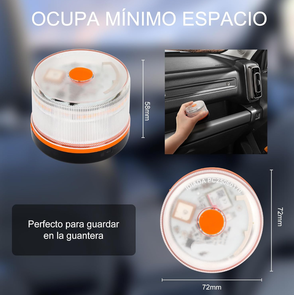 Luz de farol de emergência ,Baliza V16 aprobada DGT